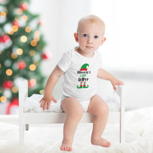 Mummy’s Little Helper Christmas Elf  Baby Bodysuit