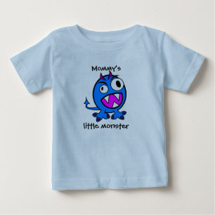 Mummy’s Little Monster- Blue Version Baby T-Shirt