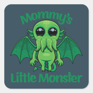 Mummy’s Little Monster Cthulhu Cuddles Square Sticker