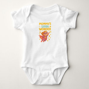 Mummy’s Little Wonder – Cute Superhero Girl Design Baby Bodysuit