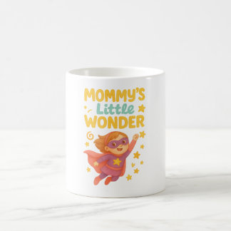 Mummy’s Little Wonder – Cute Superhero Girl Design Coffee Mug