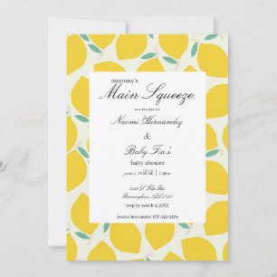 Mummy’s Main Squeeze Lemon Citrus Baby Shower Save The Date
