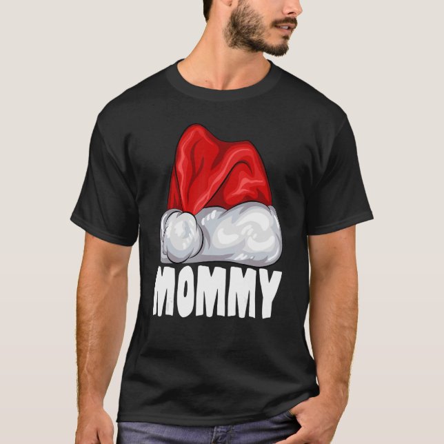Mummy Santa Hat  Christmas Pajama Matching Family T-Shirt (Front)