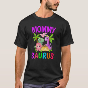 Mummy Saurus Birthday Boy Mum Dinosaur First Birth T-Shirt