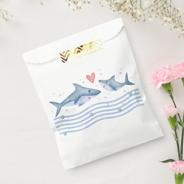 Mummy Shark and Baby Shark Baby Shower Favour Bags (Sealed)