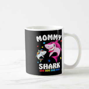 Mummy Shark Autism Awareness Gift -by Coffee Mug