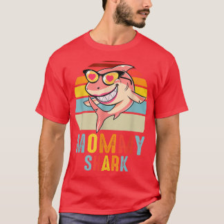 Mummy Shark Pyjamas Retro Line  For Mother's Day  T-Shirt