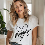 Mummy Simple Modern Script Typography Heart Tri-Blend Shirt<br><div class="desc">Mummy Simple Modern Script Typography Heart Women's Fashion T-Shirt Top features the text "Mummy" in a fun modern script typography accented cute hearts. Perfect as a gift for mum for birthday,  Christmas,  Mother's Day and more. Designed by Evco Studio www.zazzle.com/store/evcostudio</div>