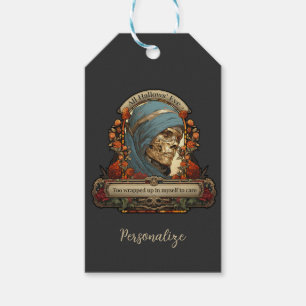 Mummy Skeleton Funny Quote Halloween Personalise Gift Tags