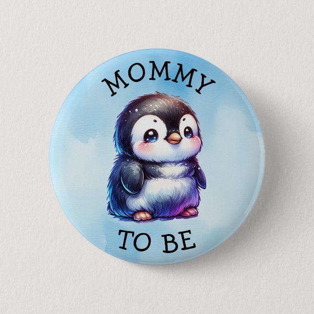 Mummy to be | Arctic Animals Winter Baby Shower 6 Cm Round Badge (Front)