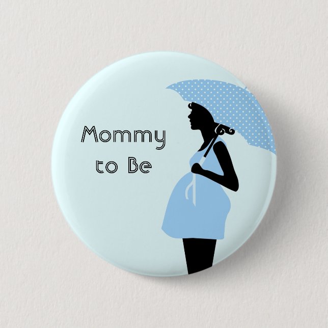 "Mummy to Be" Baby Shower Button [Blue] (Front)