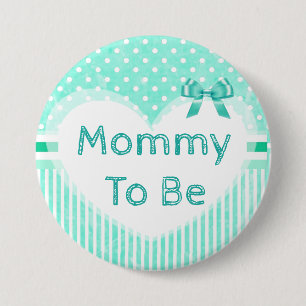 Mummy to Be Baby Shower Button Blue