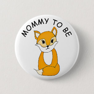 Mummy to be, Baby Shower Button Little Fox