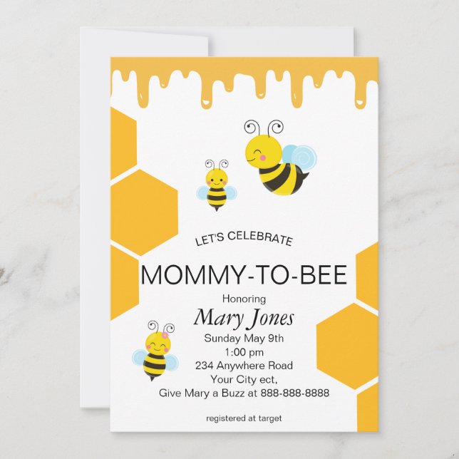 Mummy To Be Baby Shower Invitation (Front)