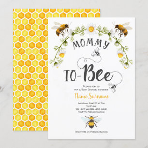 Mummy to-be, Bee Baby Shower Invitation