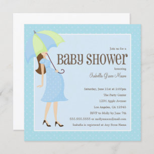 Mummy To Be - Blue Baby Shower Invite