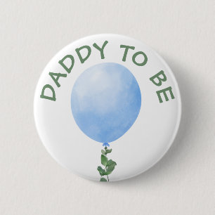 Mummy to be Blue Balloon Baby Shower Button