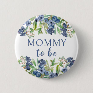 Mummy to be blueberry baby shower button