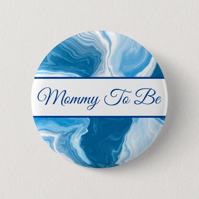 Mummy To Be | Boy's Baby Shower  Button (Front)