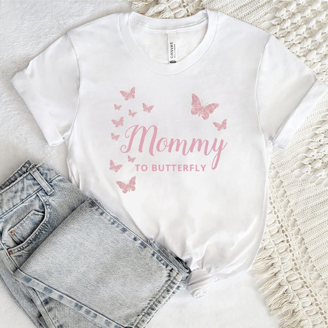 Mummy to Be, Butterflies baby Shower Personalised  T-Shirt (Creator Uploaded)