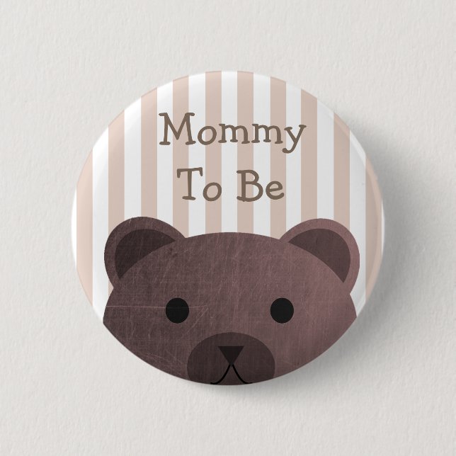 Mummy To Be Button Bear Woodlands Theme (Front)
