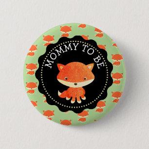 Mummy To Be Button Woodlands Theme