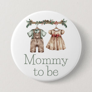 Mummy to be Christmas baby pin