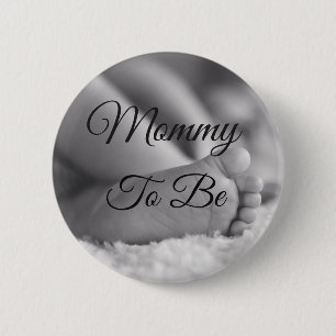 Mummy to be Cute Baby Feet Baby Shower button