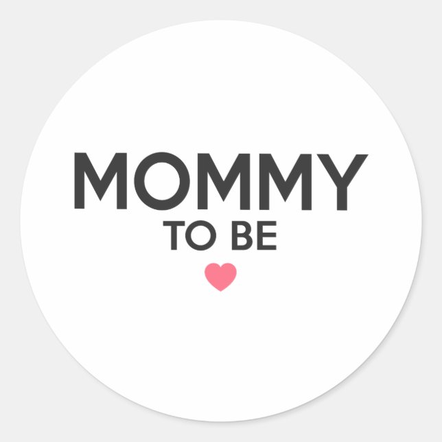 Mummy To Be Cute Print Classic Round Sticker (Front)