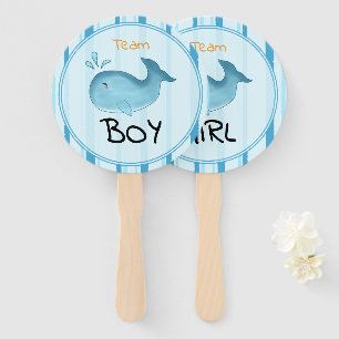 Mummy To Be Cute Whale Baby Shower Gender Reveal Hand Fan