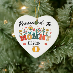 Mummy-to-Be est. 2025: New Mother’s Keepsake Ceramic Tree Decoration