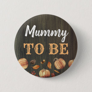 Mummy to Be Fall Pumpkins Baby Shower 6 Cm Round Badge