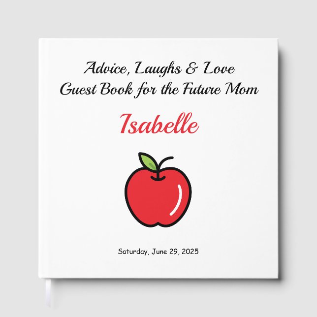 Mummy To Be Guest Book – The Apple of Our Eye Baby (Front)