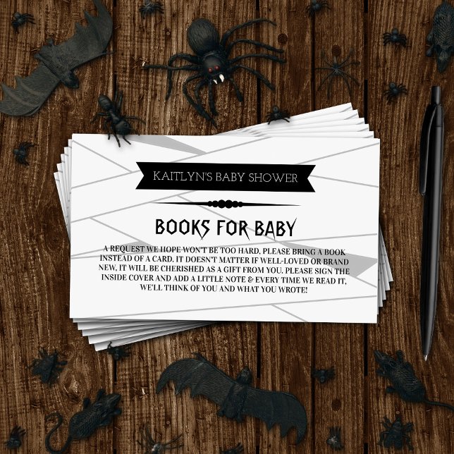 Mummy To Be | Halloween Baby Shower Book Enclosure Card (Creator Uploaded)