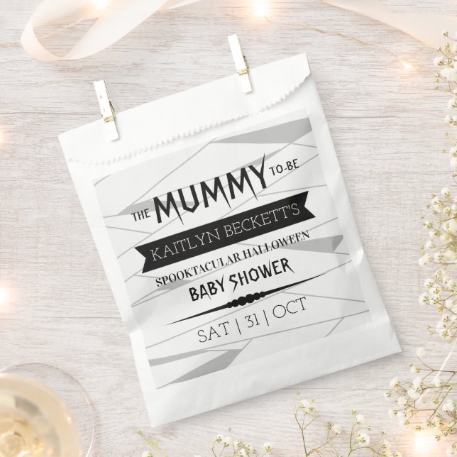 Mummy To Be | Halloween Baby Shower Favour Bags (Clipped)