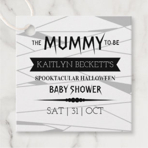 Mummy To Be Halloween Baby Shower Favour Tags