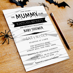 Mummy To Be   Halloween Baby Shower Invitation