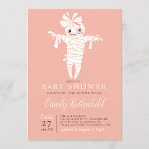 Mummy To Be Halloween Baby Shower Invitation