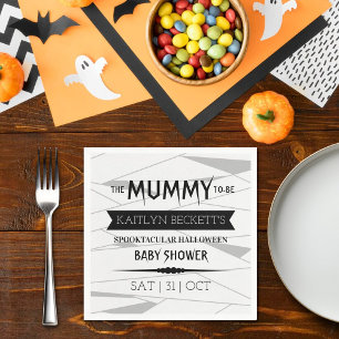 Mummy To Be   Halloween Baby Shower Napkin