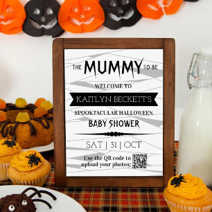 Mummy To Be   Halloween Baby Shower Welcome Poster