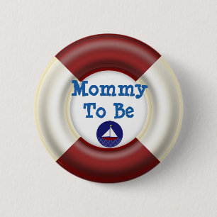 Mummy to be Nautical Baby Shower Button