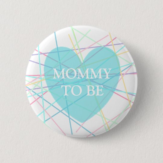 Mummy to be Pastel Lines Baby Shower Button