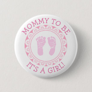 "Mummy To Be" Pink Baby Shower Button