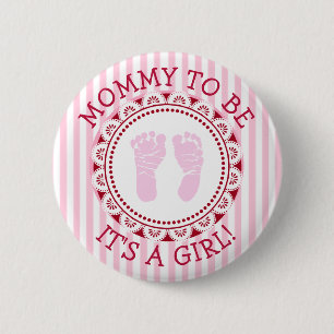 "Mummy To Be" Pink Baby Shower Button