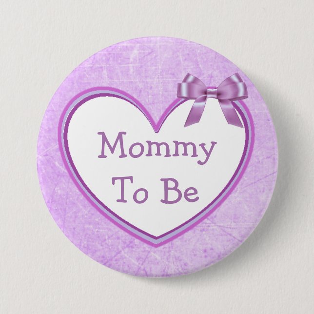 Mummy to be Purple Baby Shower Button (Front)