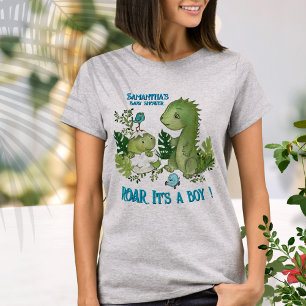 Mummy To Be ROAR IT'S A BOY! Dino Baby Shower T-Shirt