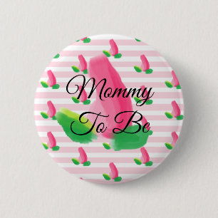 Mummy to be Rosebud Pink Baby Shower Button