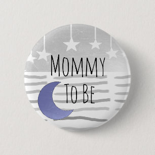 Mummy to be Stars and Moon Baby Shower 6 Cm Round Badge