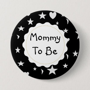 Mummy to be Stars, Moons and Heart Button