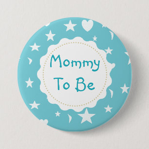 Mummy to be Stars, Moons and Heart Button